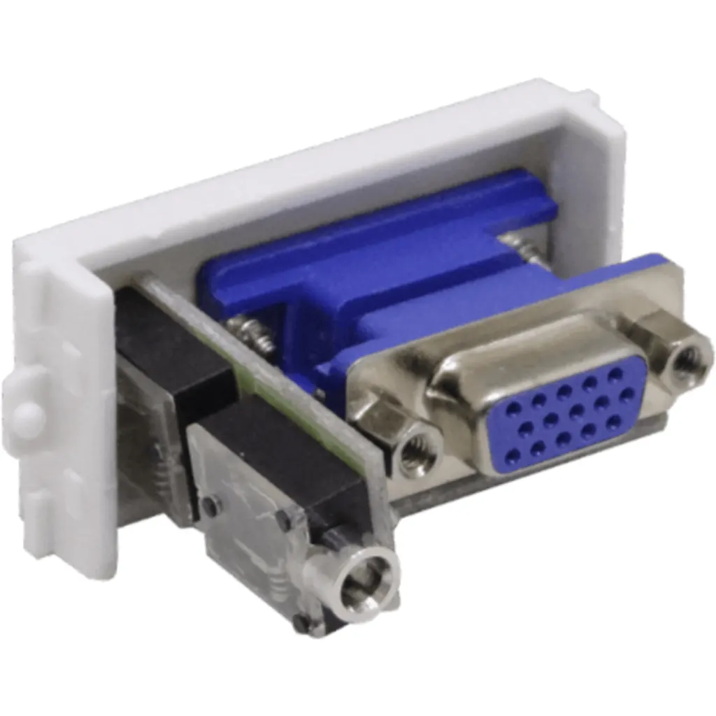 Imagen 1 de Modulo VGA-HH 3,5mm-HH Audio DB15-Hembra-Hembra DE-15/HH p/FQ1-FQ2-FQ3