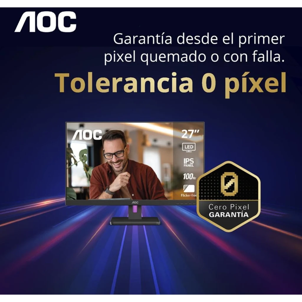 Imagen 4 de Monitor AOC 22B30HM2 22" FHD 1920*1080 VA HDMI VGA Aux 100Hz