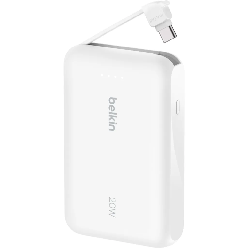 Imagen 2 de Bateria 10.000 mAh 20W PD con cable USB-C Belkin blanca
