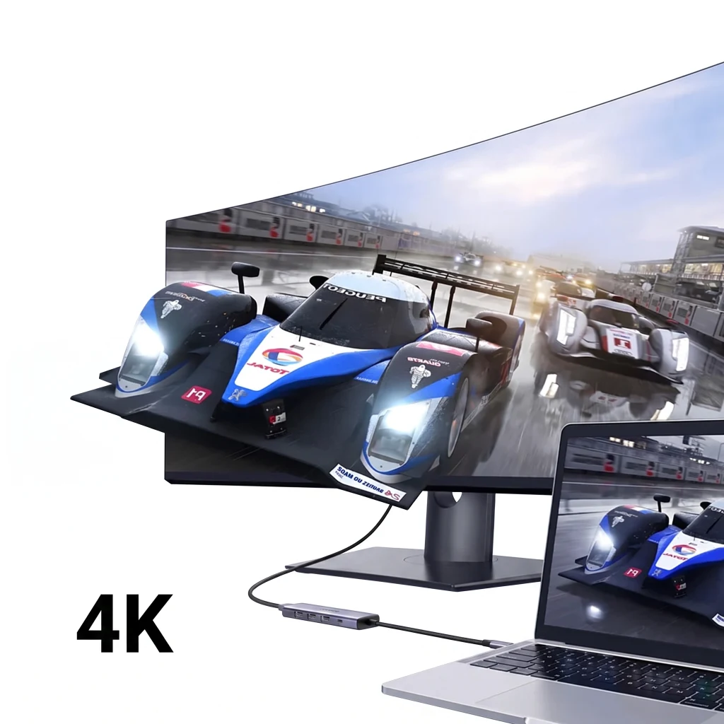 Imagen 5 de HUB Ugreen CM511 USB-C Multipuertos 4k 60Hz HDMI USB-A*3 PD 100W Aluminio