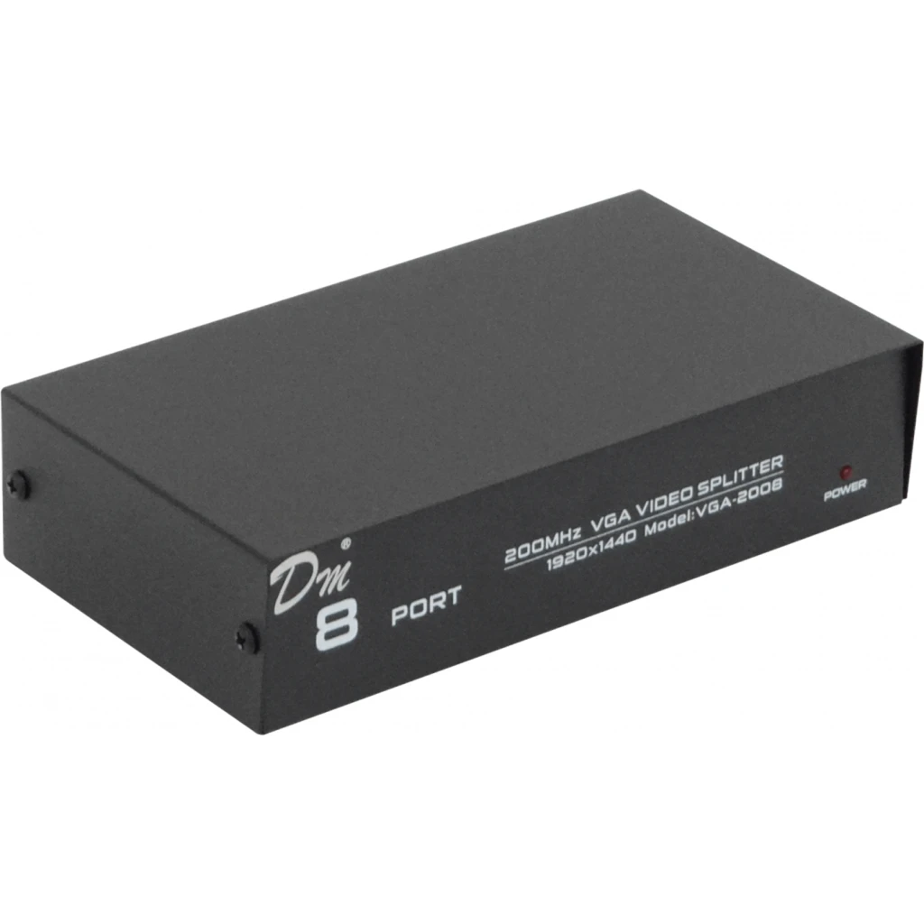 Imagen 1 de VGA-2008 Video Splitter 8-VGA-H 1-VGA-M 1920x1440 200MHz inc-5V/1A