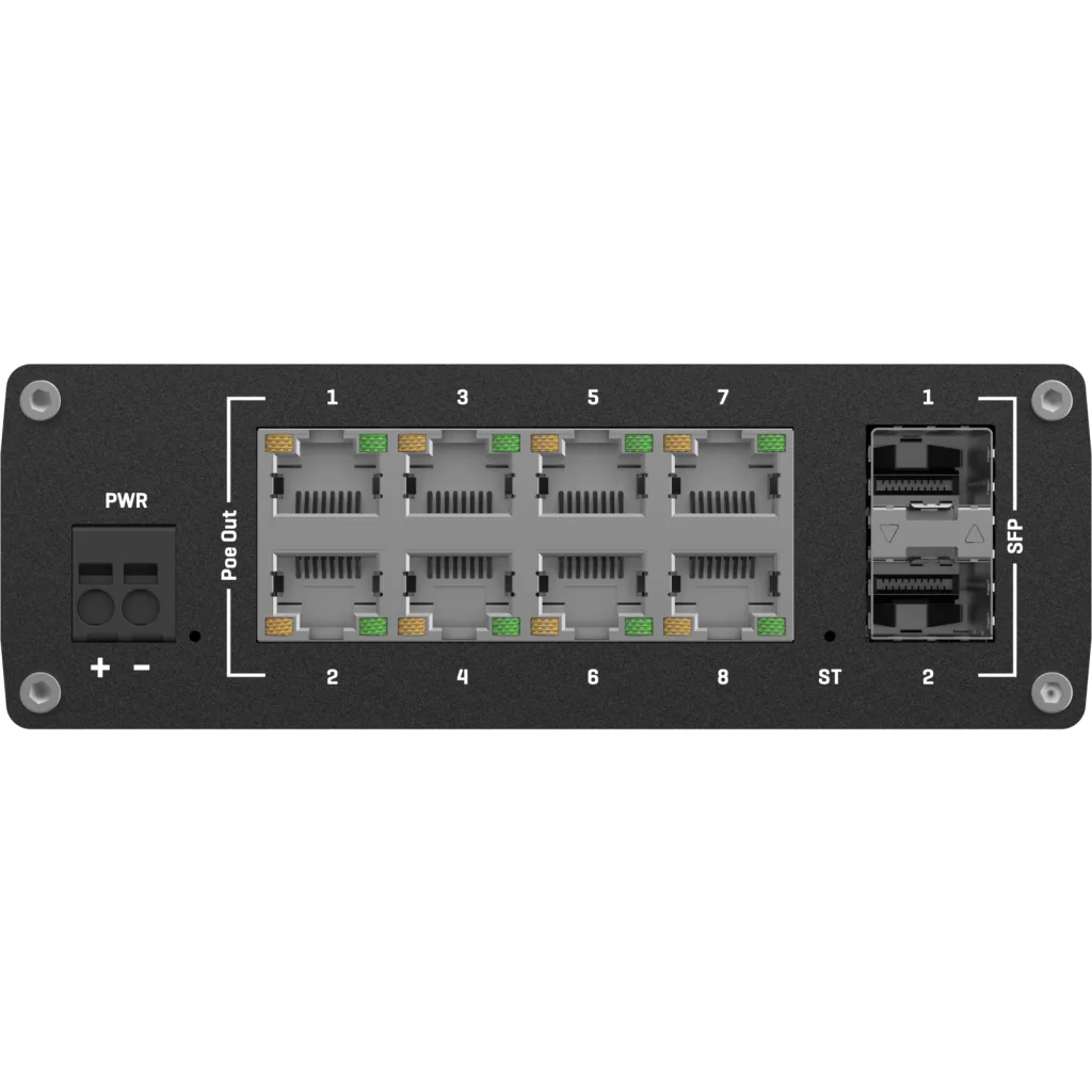 Imagen 2 de Switch Gestionable Teltonika TSW202, 8xGbE PoE/PoE+ + 2xSFP 1000BaseX