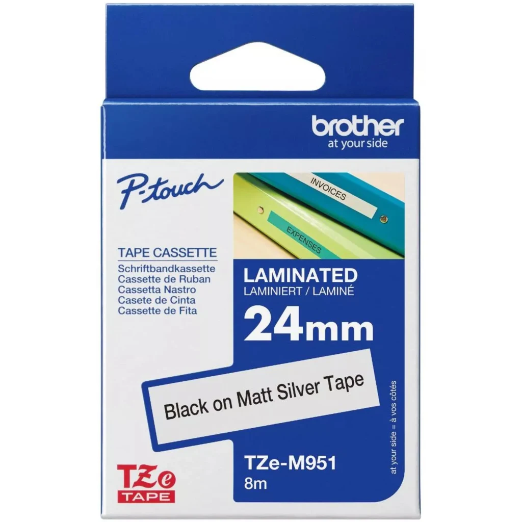 CINTA LAMINADA NEGRO SOBRE PLATA 24MM