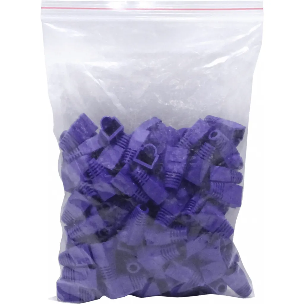 Imagen 1 de Morado Bolsa-100-unids Capuchon p/RJ45 Purpura Lila