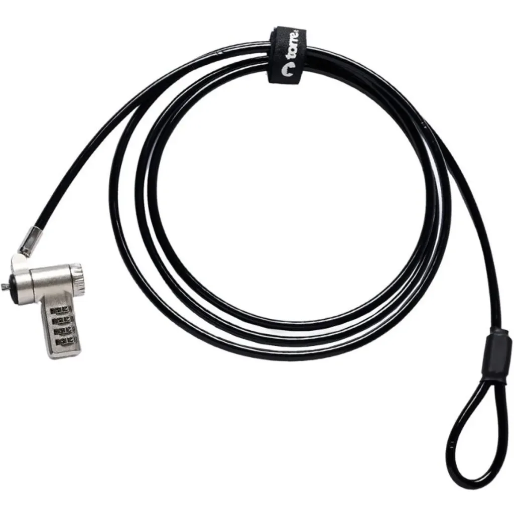 Imagen 3 de Cable de Seguridad Universal para Portátiles Color Negro Con CLAVE 4 Dígitos