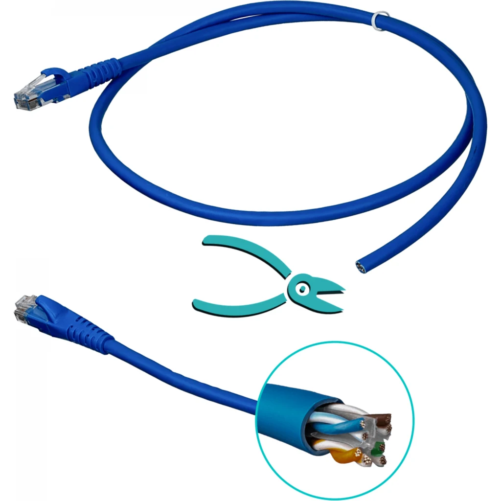 Imagen 4 de Cable de Red Linkmade CAT6 LSZH Cable Patch inyectado multifilar 1mt AZUL