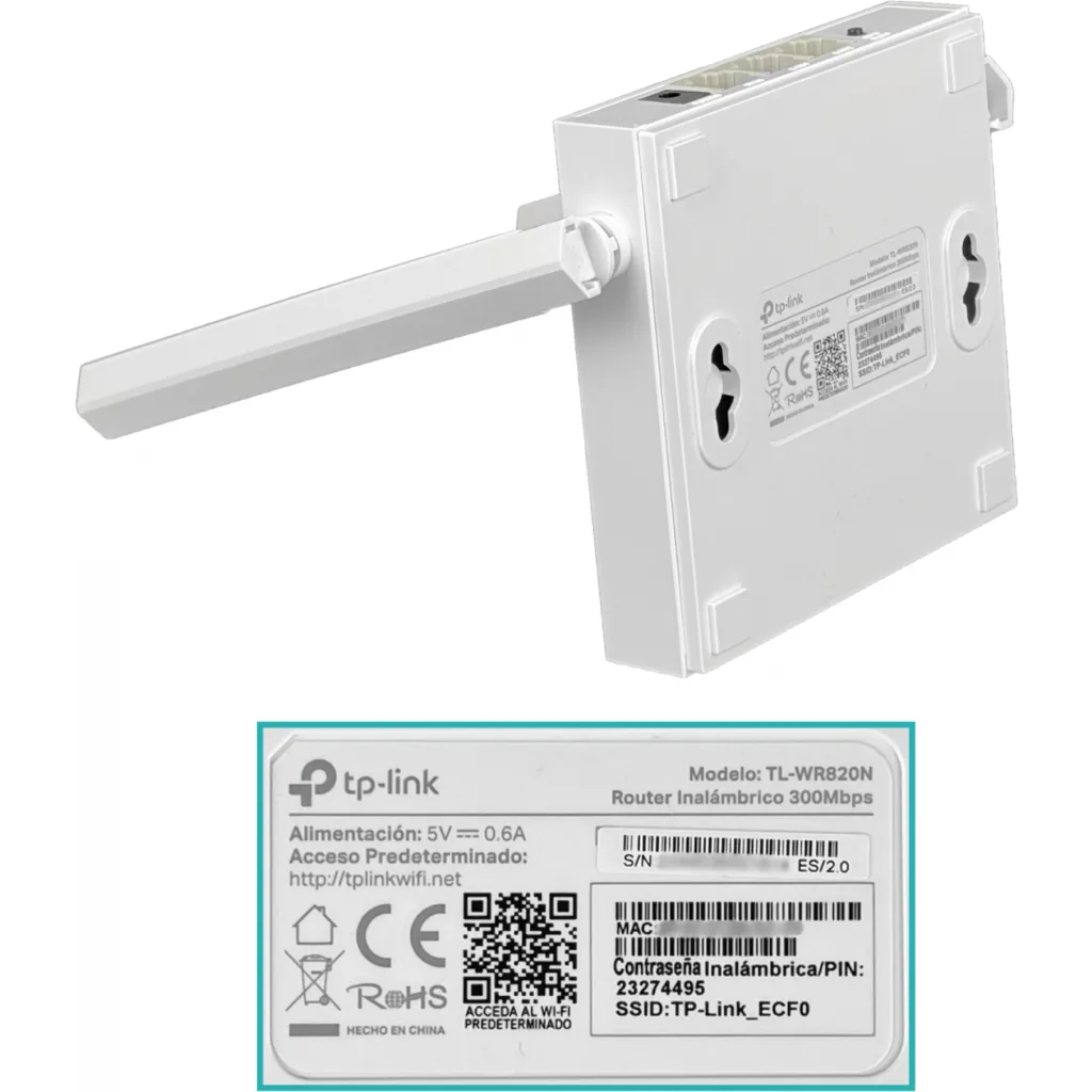Imagen 1 de TP-LINK TL-WR820N - Enrutador inalambrico conmutador de 2 puertos 2,4 GHz