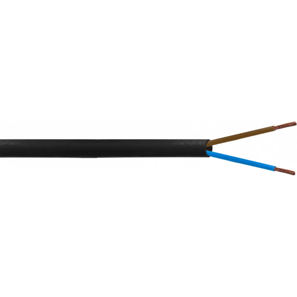 Negro 2x0,75mm 100mt Cable Electrico RVV 4-6AMP 2x0.75mm PVC