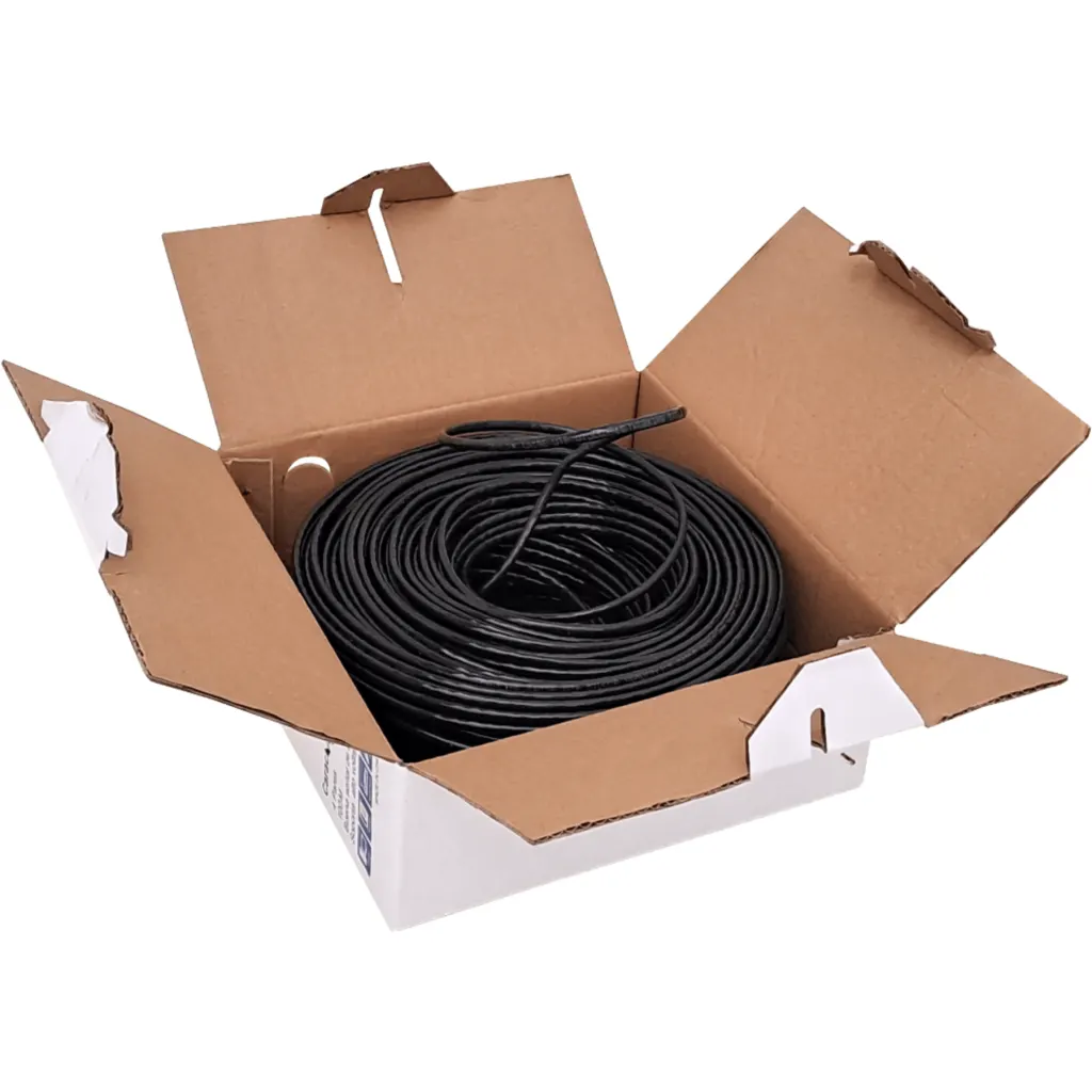 Imagen 2 de 100m CCA Sim-Cat5e Negro Cable UTP Unifilar Aleacion Caja