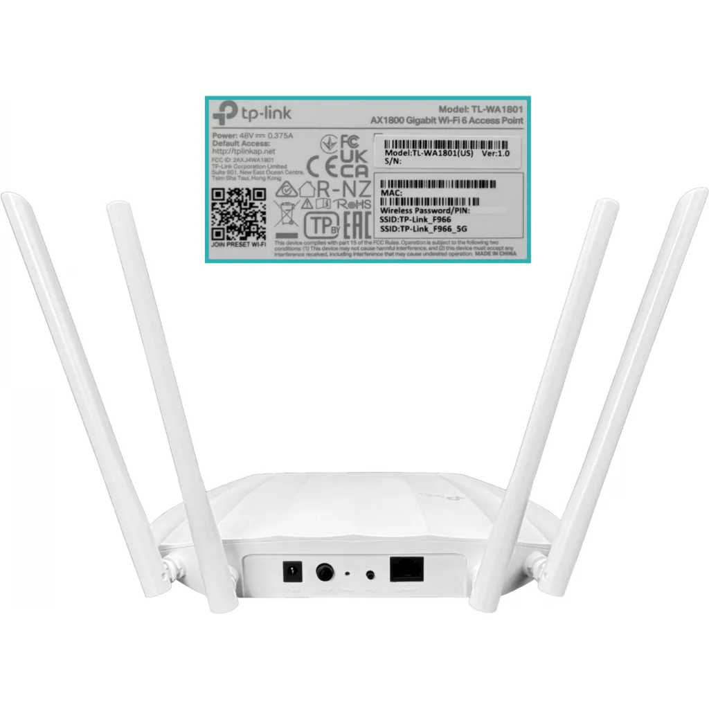 Imagen 2 de TL-WA1801. AX1800 Gigabit Wi-Fi 6 Access Point