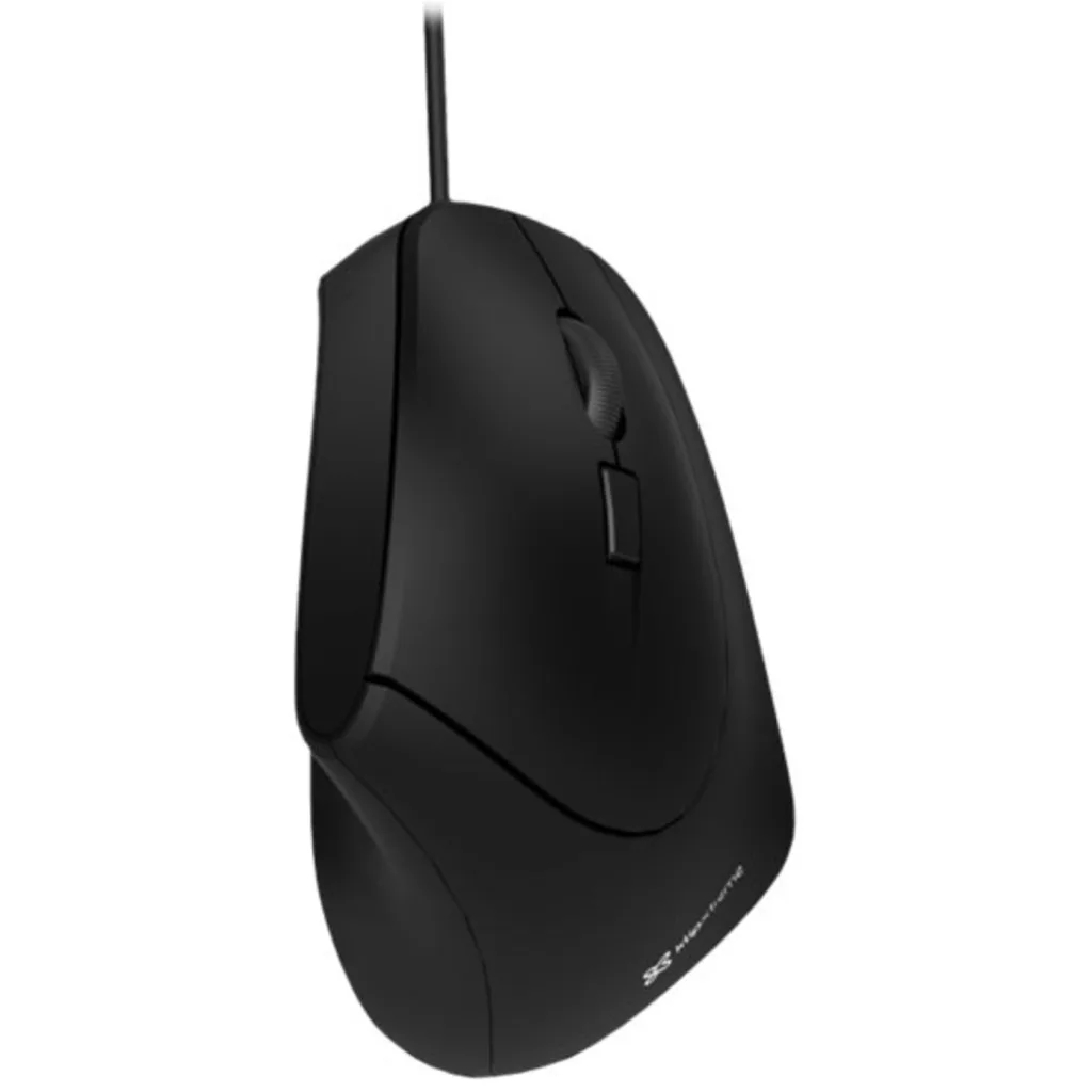 Imagen 8 de Mouse Ergonómico Alámbrico KlipX KMO-506 Óptico 1600dpi 6 Botones USB Negro
