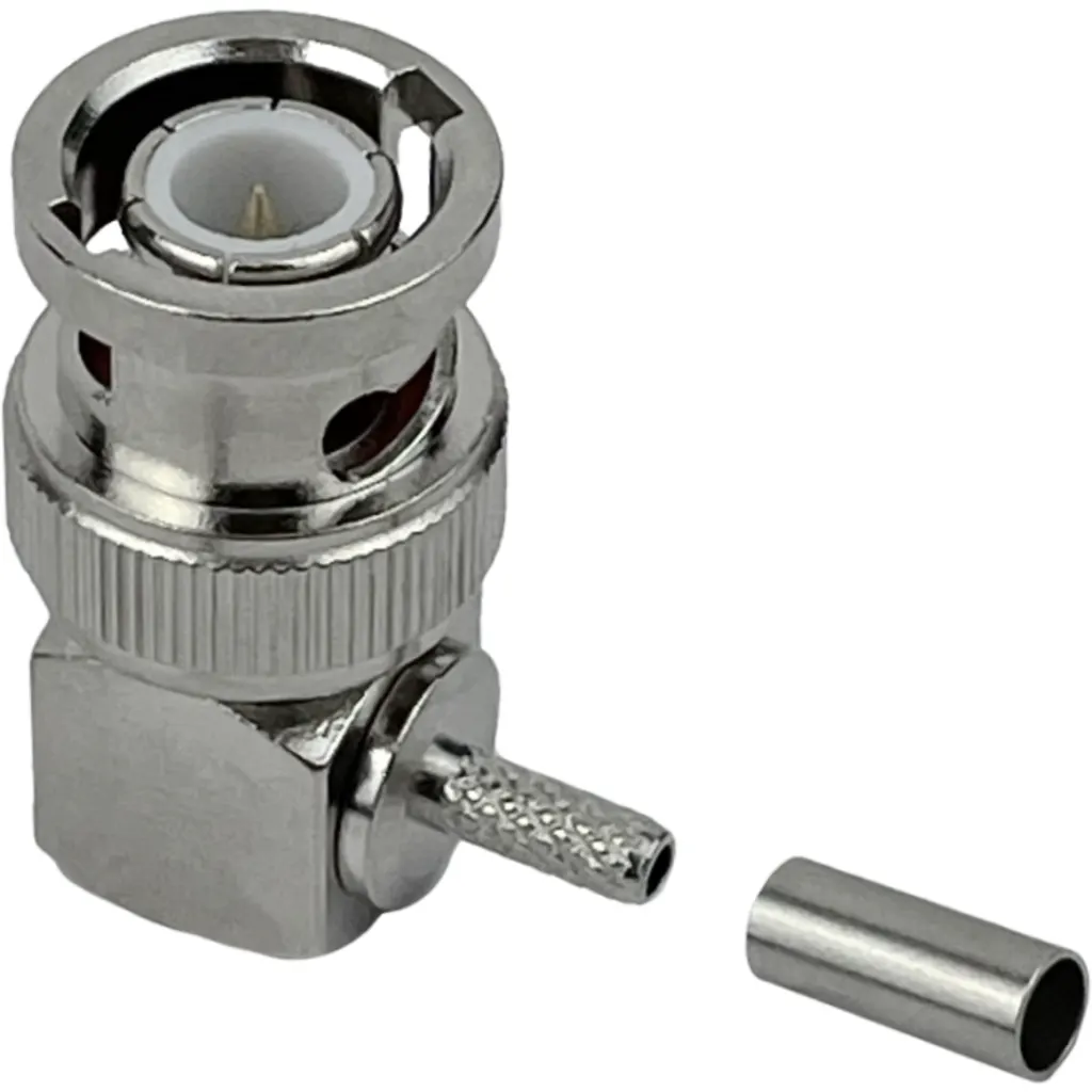Imagen 2 de BNC-Macho 90-Grados RG316 Conector Crimpeable CA100 RG174