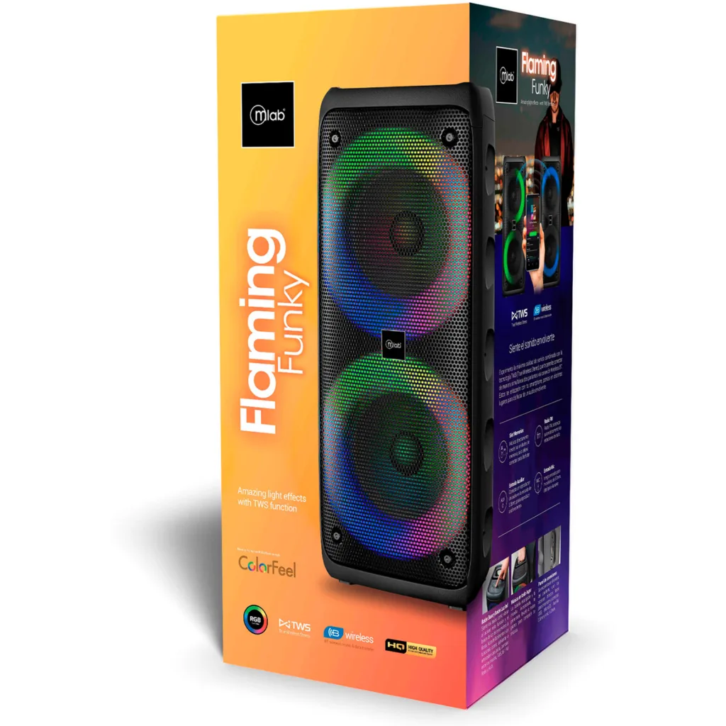 Imagen 5 de Parlante Portátil Funky Flaming MLAB, Bluetooth