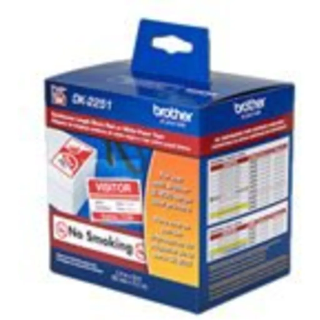 Imagen 4 de Rollo Continuo Brother DK2251 62 mm Etiqueta 15.24 mts Negro/Rojo en Blanco
