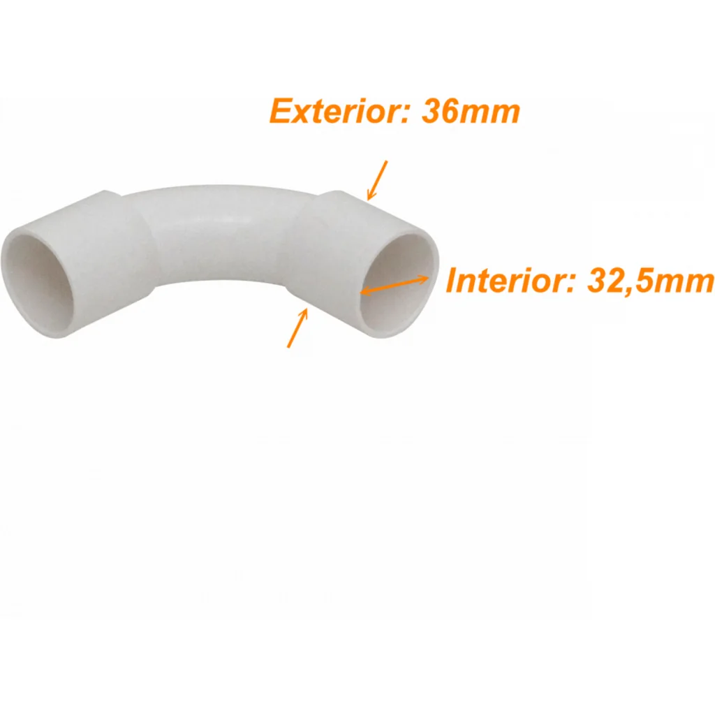 Imagen 1 de LINKCHIP 32mm Codo Curva para Tubo PVC Blanco