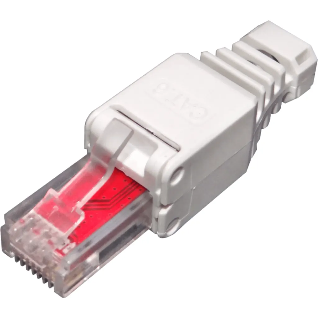 Imagen 2 de Conector RJ-45 Macho UTP Auto-Punchable Cat6 Unifilar/Multifilar Blanco