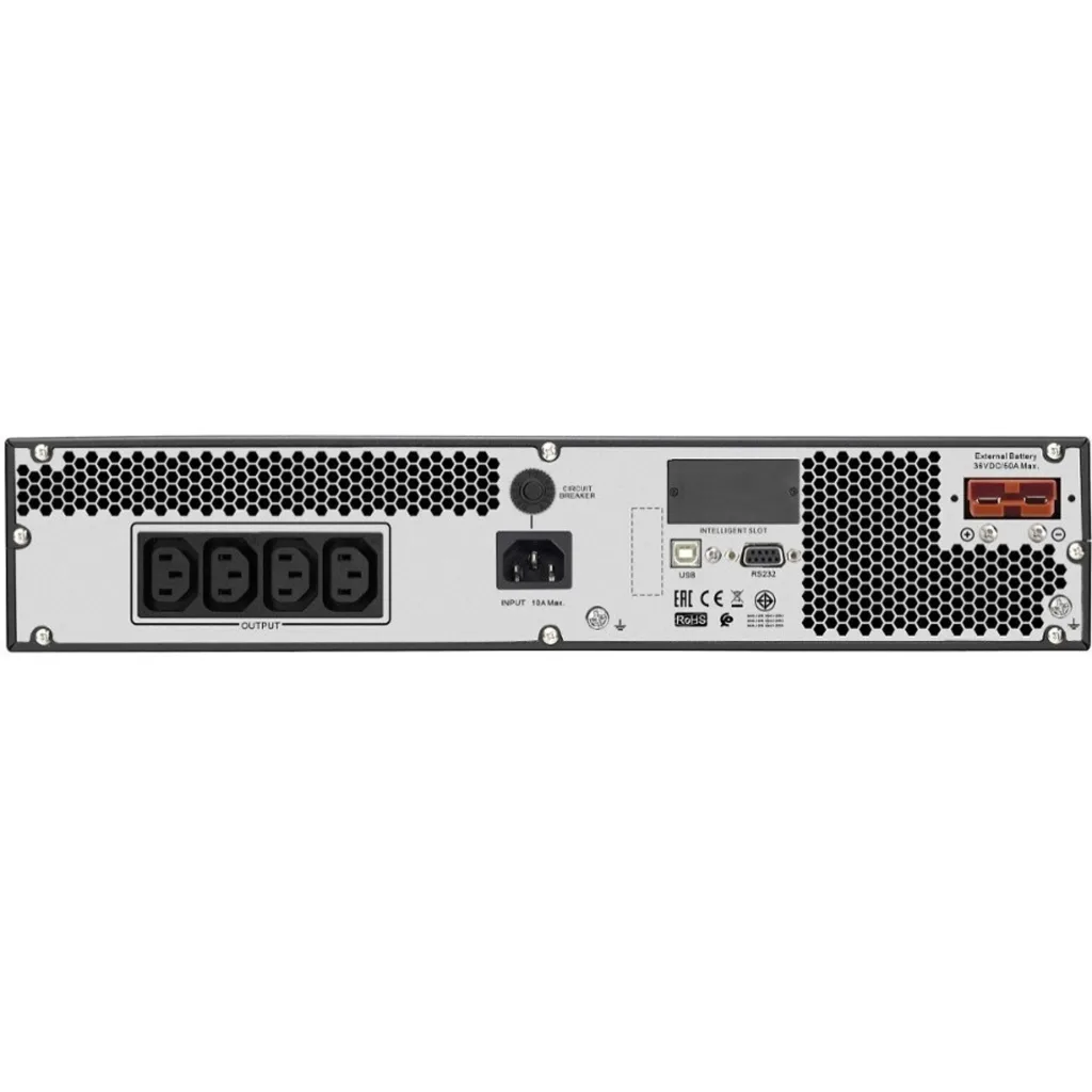 Imagen 2 de UPS APC Easy UPS On-Line SRV RM 1000VA 4U 4 Salidas LCD IP20