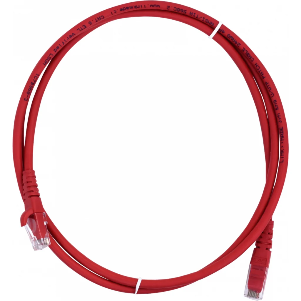 Imagen 1 de Cable de Red Linkmade CAT6 LSZH U/UTP Inyectado 1.5MT ROJO