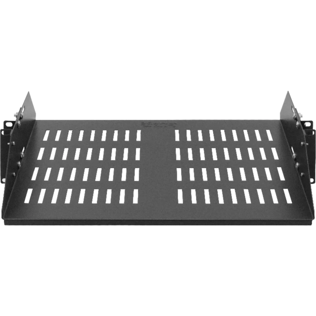 Imagen 2 de LINKMADE 2U Bandeja Central Ventilada Ajustable Negra 60cm