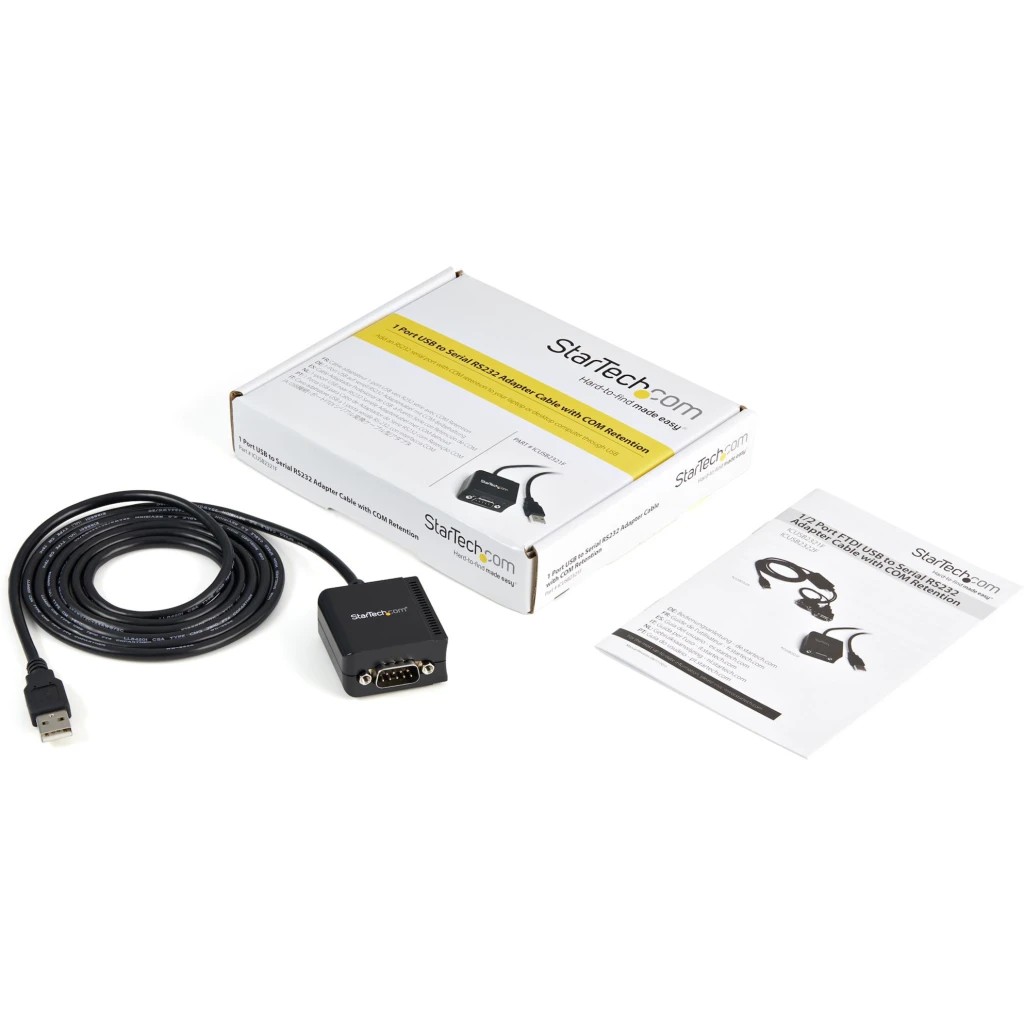 Imagen 4 de Adaptador USB 2.0 Tipo-A a Serial DB-9 RS232 Cable 1.8mt Negro - StarTech