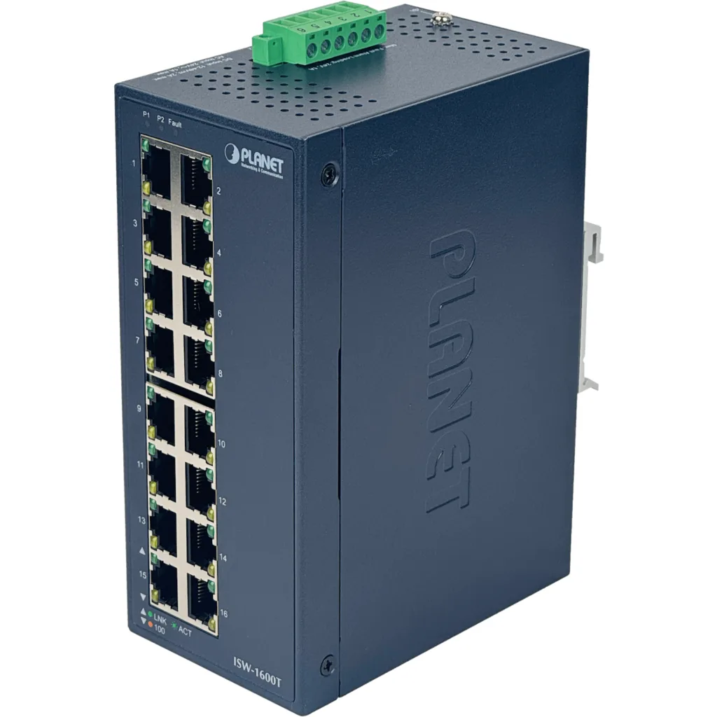 Imagen 3 de Switch Industrial Planet ISW-1600T, 16-Port 10/100TX Ethernet (-40~75 C)