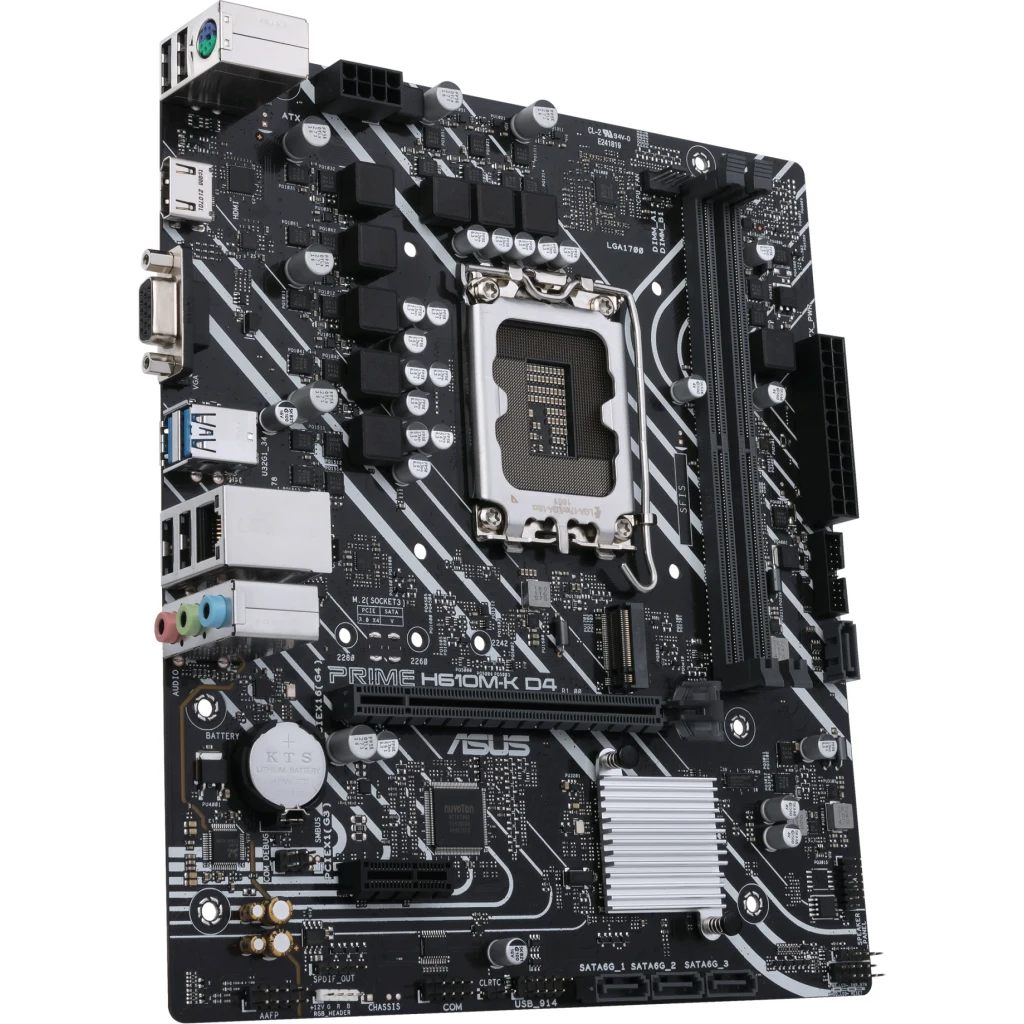 Imagen 2 de Tarjeta Madre Asus PRIME H610-K D4-CSM DDR4 LGA1700 14°G 2*DDR4 HDMI mATX