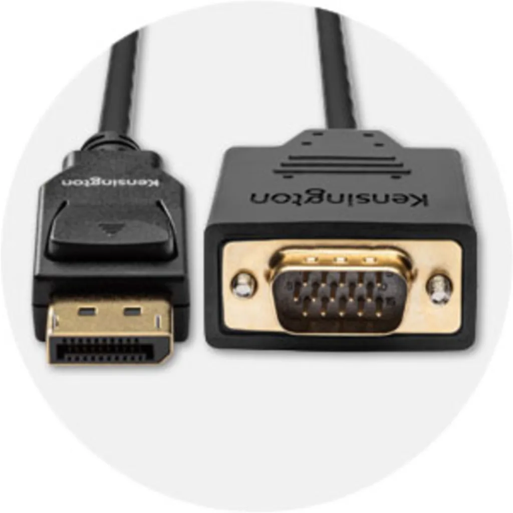Imagen 10 de Cable Adaptador DisplayPort a VGA M/M hasta 1080p 1.8mts Negro KENSINGTON