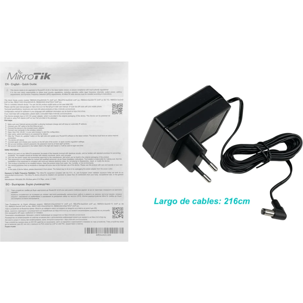 Imagen 5 de MIKROTIK 5-100 AC750 2,4GHz/5GHz USB L4 PoE-in-out RB952Ui-5ac2nD