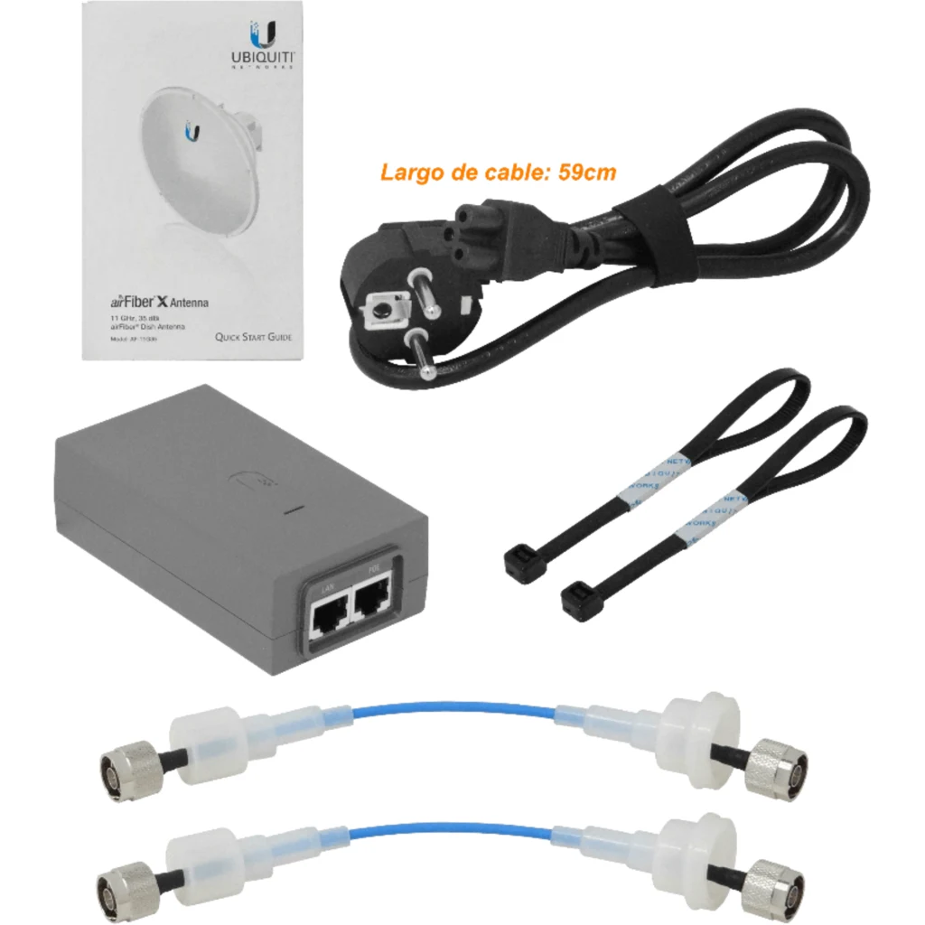 Imagen 4 de UBIQUITI inc-DUP-H 11GHz inc-antena 35dBi 1-1000 1-MGMT 1,2Gbps inc50V