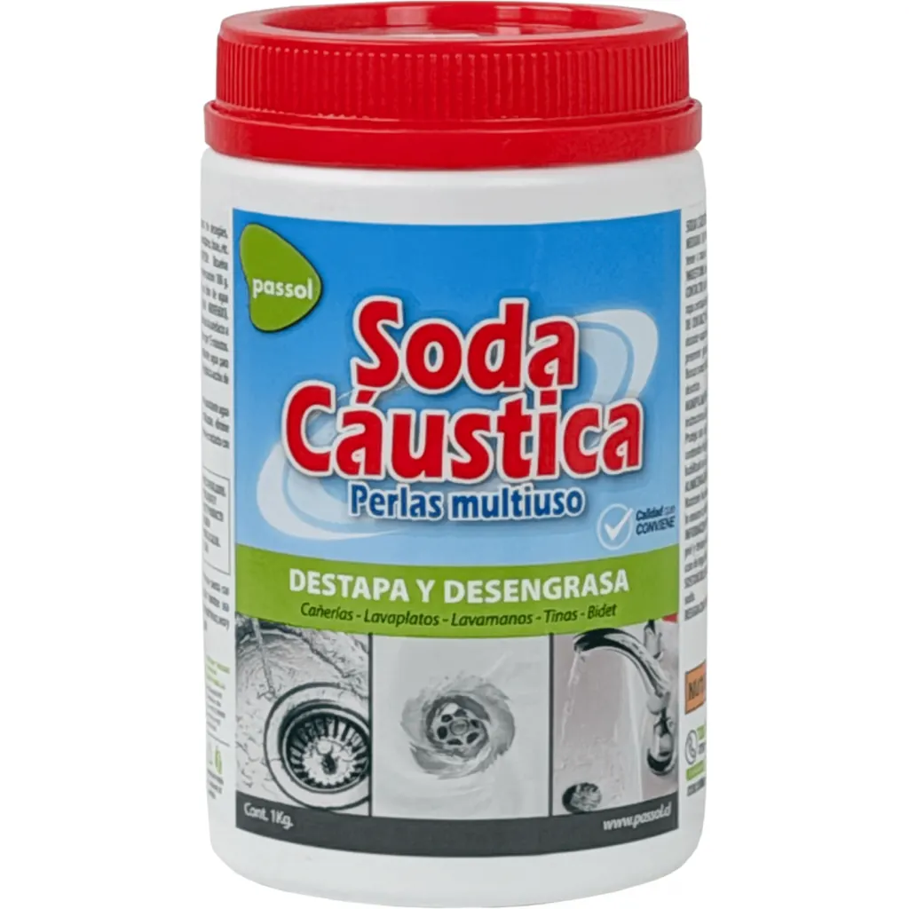 Imagen 1 de PASSOL Soda Caustica Perlas Multiuso 1Kg