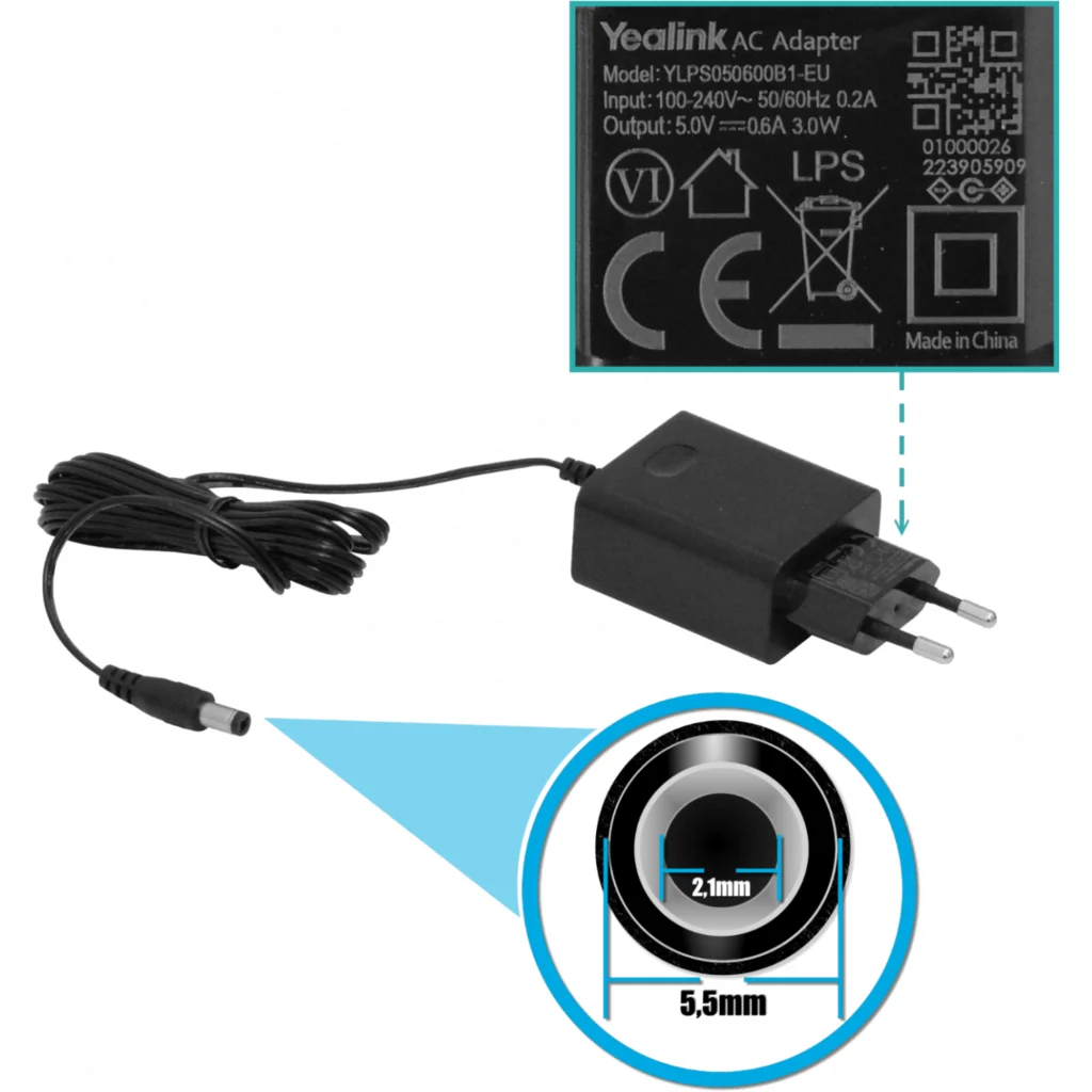 Teléfono Yealink SIP-T31P IP Básico con 2 Líneas de Voz y HD Soporte PoE LCD 2.3