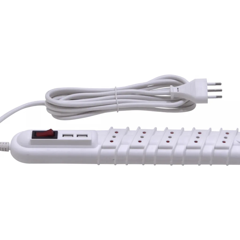 Imagen 1 de RITTIG Blanco 5-IH 2-USB5V Alarg 3mts 10A-250V 2200W Piloto-Interruptr