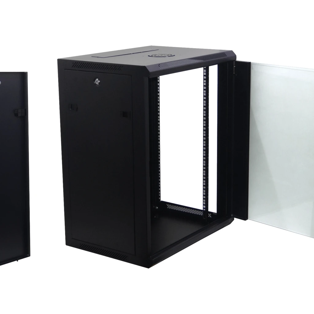 Imagen 3 de LINKMADE RACK PARED 15U 45CM-FONDO NEGRO INC-2U