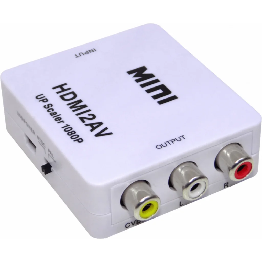 Imagen 1 de 1-HDMI-in 3-RCA-H-out PAL/NTSC Convertidor Video 1080p req-5V-USB