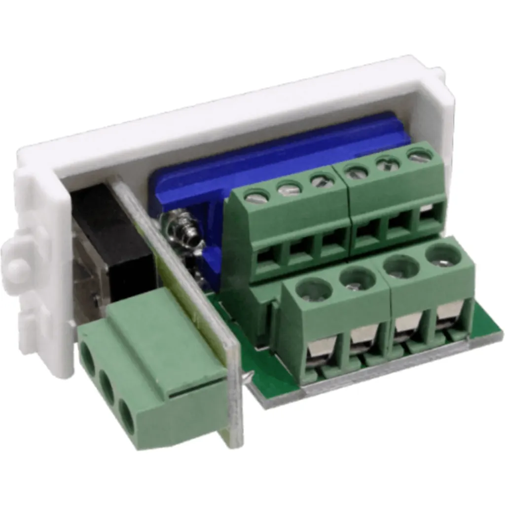 Modulo VGA DB15 3,5mm-HH Hembra-Regleta-10p+3p DE-15/HH p/FQ1-FQ2-FQ3