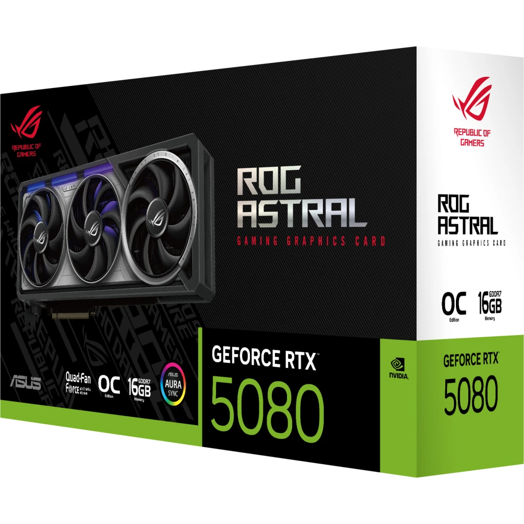 Imagen 13 de Tarjeta de Video Asus ROG Astral  RTX 5080  OCEd 16GB GDDR7 2¨*HDMI 3*DP 3.8Slot