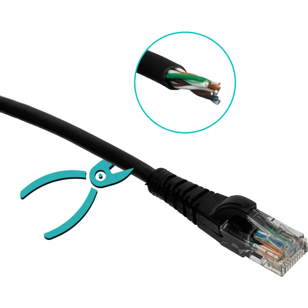 Imagen 4 de Cable de Red Linkmade Cat5e LSZH Inyectado Multifilar Longitud 5 Metros Negro