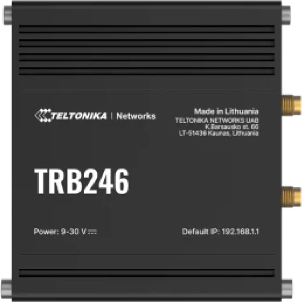 Teltonika Gateway industrial LTE con RS232/RS485 y E/S digitales para telemetria