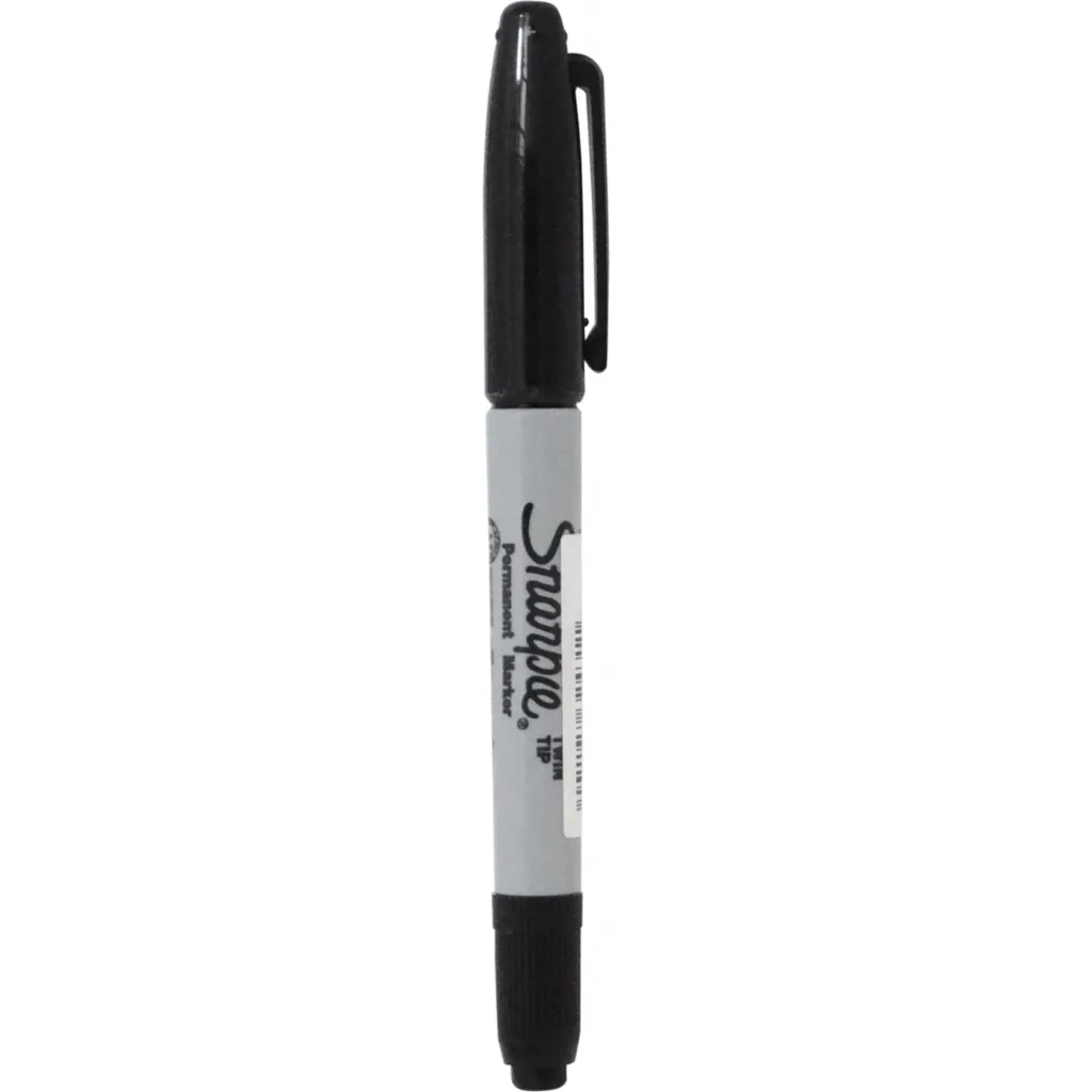 SHARPIE Twin Tip Negro Permanente Marcador Plumon unidad 1805635