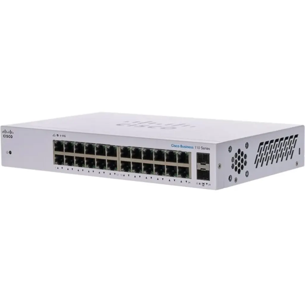Switch Cisco Gigabit Ethernet Business 110, 24 P 10/100/1000Mbps+2 P SFP 48 Gb/s