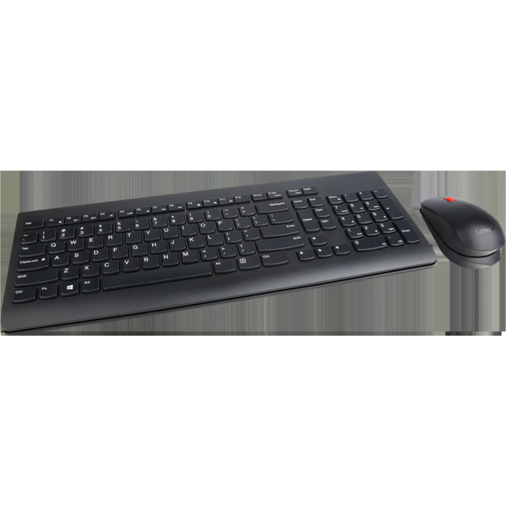 Kit Teclado Mouse Inalámbrico Lenovo 510 Dongle USB 171 Teclas LA Español Negro