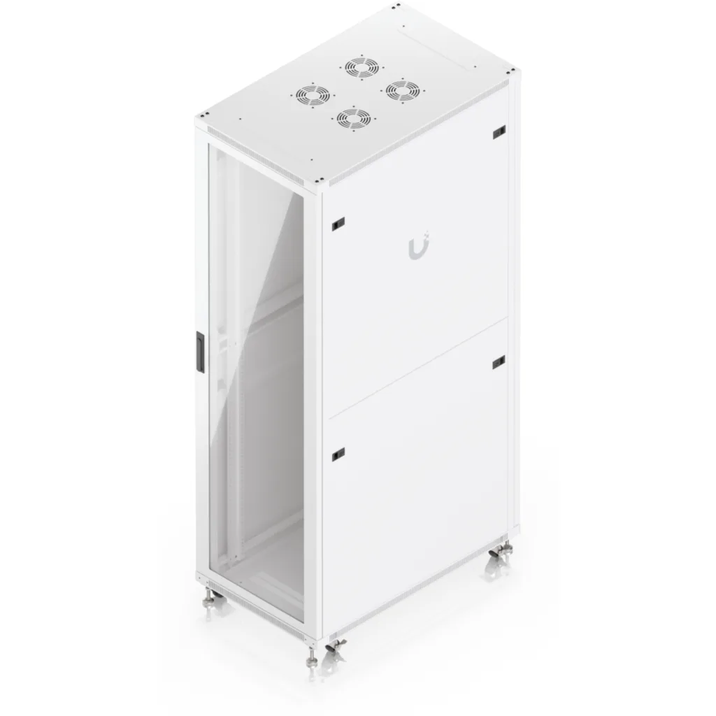 Imagen 2 de UniFi Gabinete rack 42U piso, ensamblado con ventiladores incorporados, paneles removibles y ruedas con cerradura,