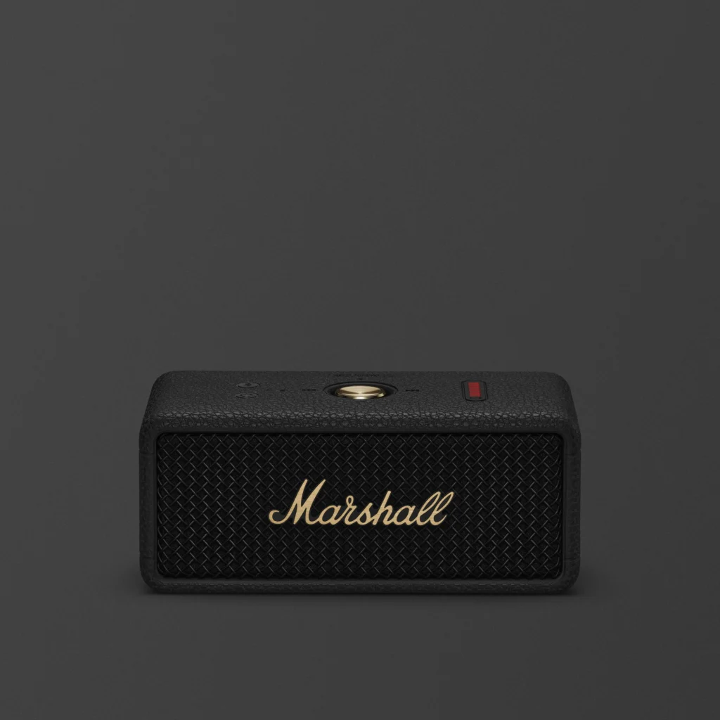 Parlante Portatil Marshall Emberton III, Bluetooth Brass Color Negro