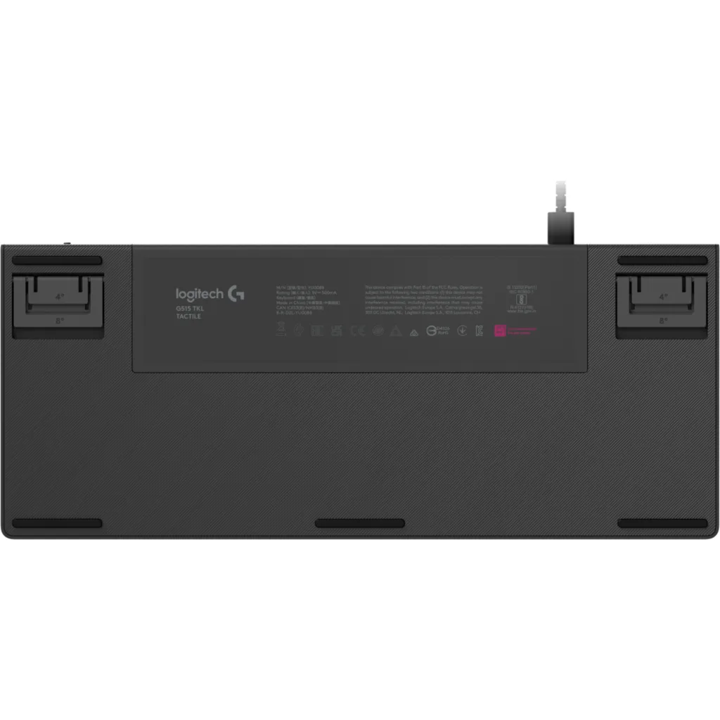 Imagen 4 de Teclado Gamer Alámbrico Logitech G515 TKL, Inglés Cable USB-C/A 1.8mts Negro