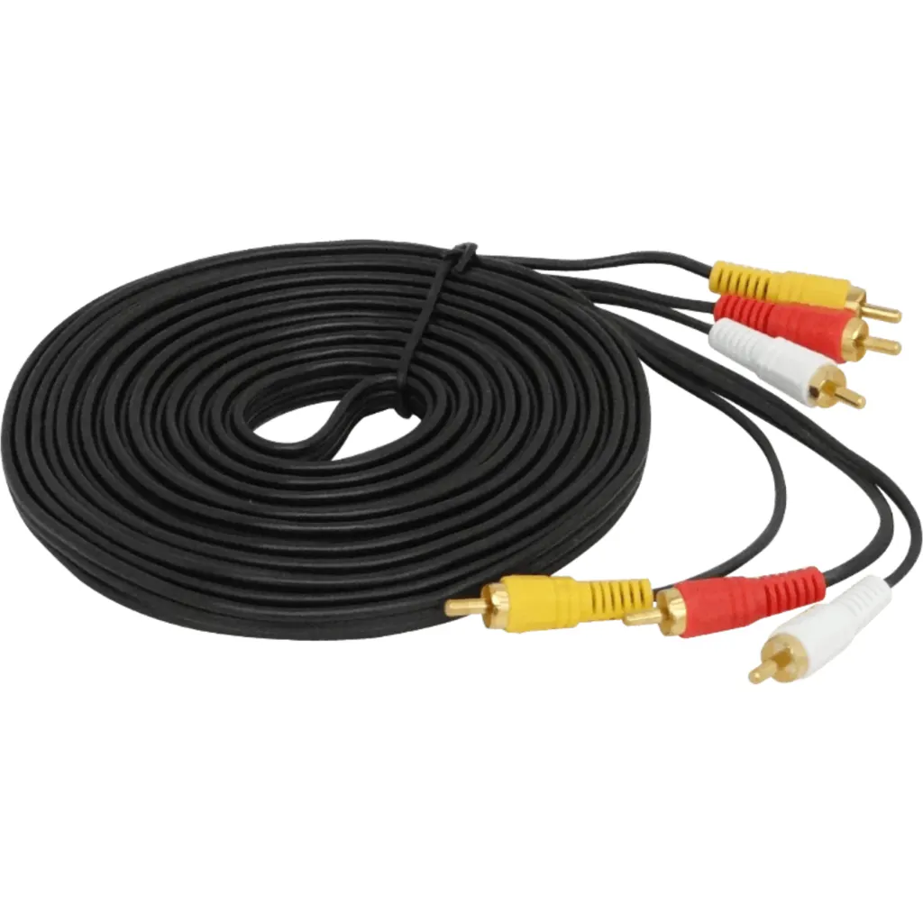 Imagen 1 de 5mt 3-RCA-M 3-RCA-M 3x3 Audio-Video Cable 500cm