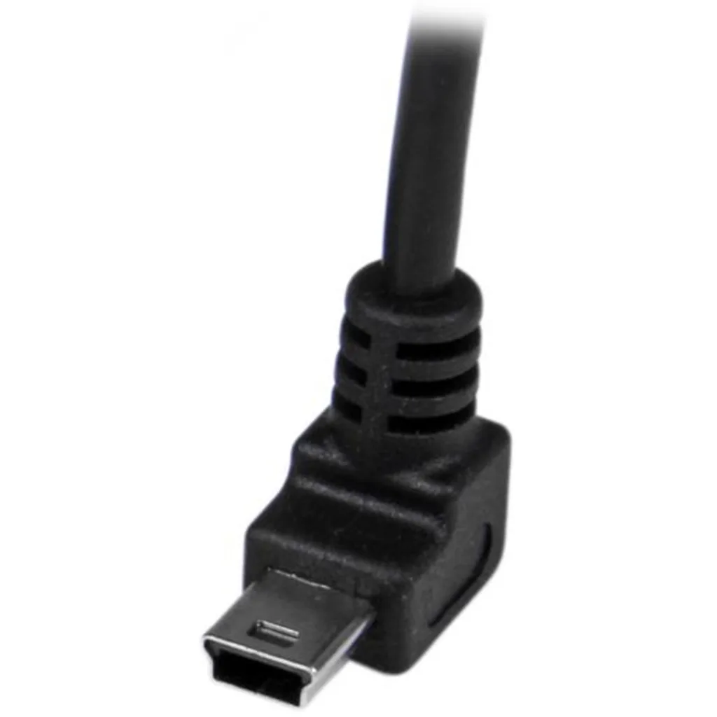 Imagen 3 de Cable Adaptador Startech USB-A Macho a Mini USB Macho Acodado Long 1 Metro Negro