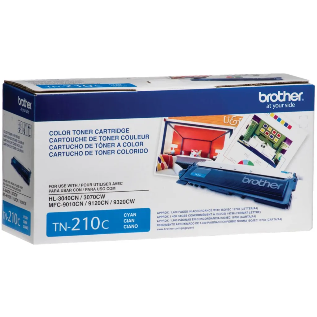 Imagen 5 de Toner Brother TN210C Cyan para Imp Láser HL3040CN HL3070CW MFC9120 1400 Páginas