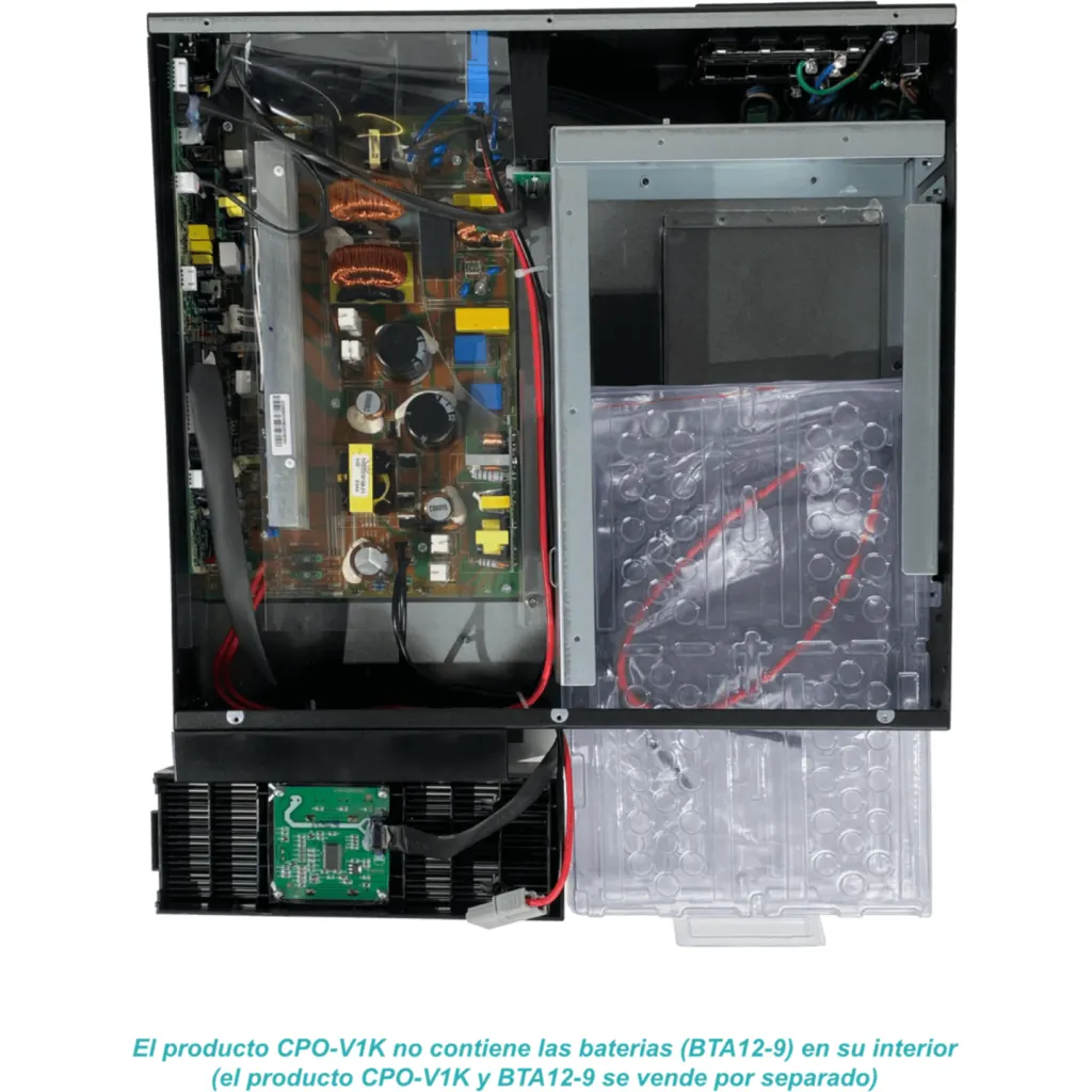 Imagen 3 de CPO-V1K. CITO 1KVA Req 2-Baterias 2x9Ah 24Vdc 900W Online 0ms UPS 2U Rack