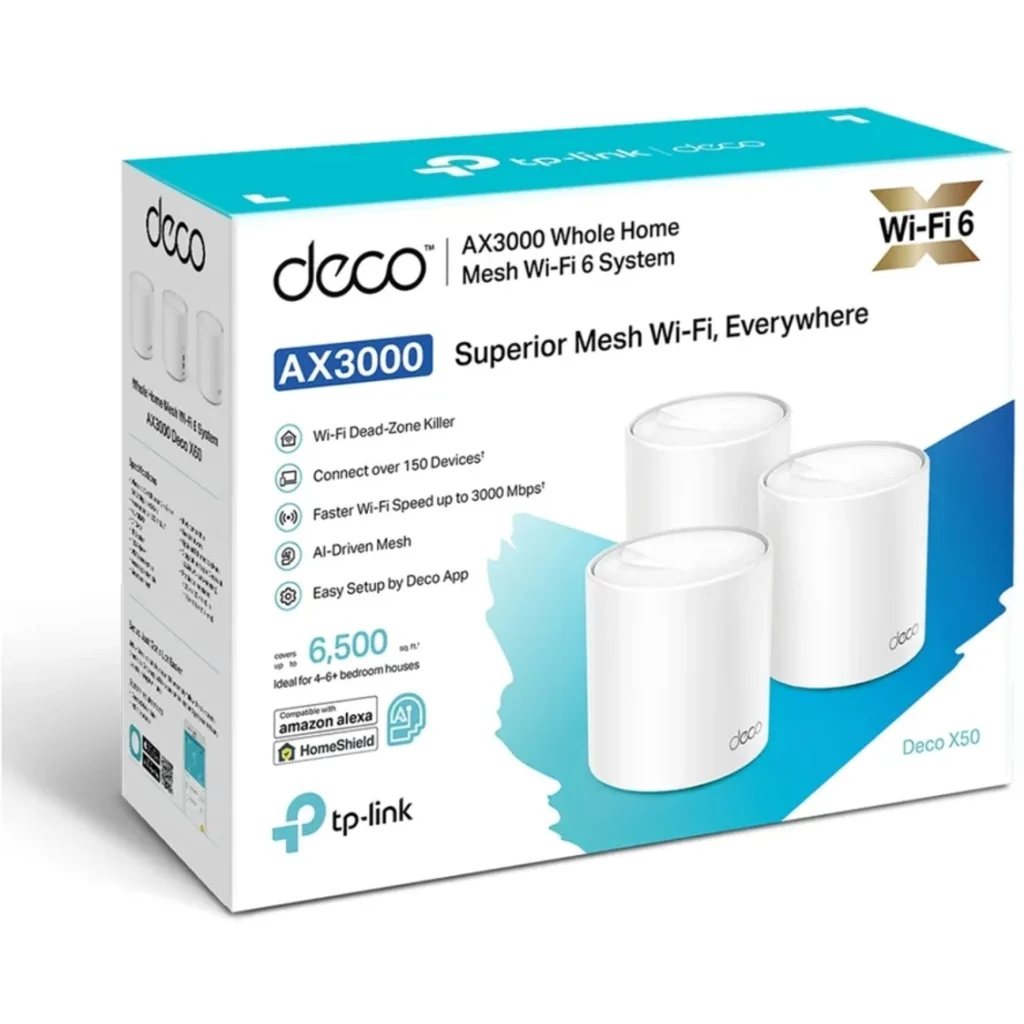 Imagen 3 de Sistema Wi-Fi 6 Mesh TP-LINK Deco X50, AX3000 Cobertura hasta 530m2 (pack de 3)