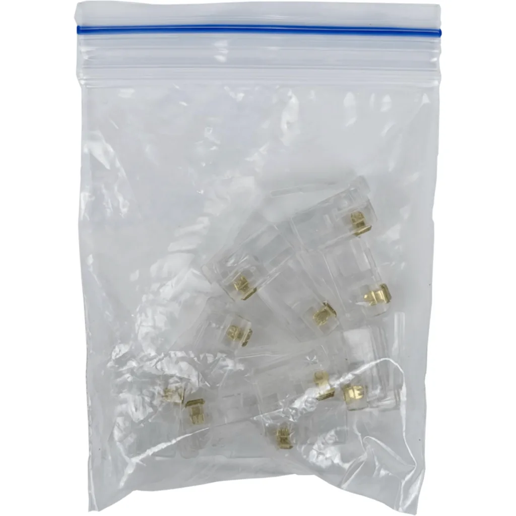 Imagen 3 de GENERIC 10UN RJ9 RJ10 RJ22 MACHO 4P4C-7,7MM AURICULAR CONECTOR CRIMP
